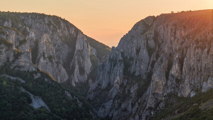 Turda Gorge a natural reserve close to Turla town in Transylvania region, Romania.