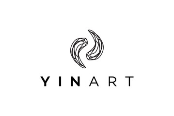 Abstract Yin Yang Inspired Logo Design for Artistic Branding and Creative Concepts