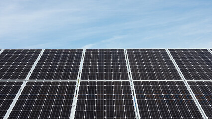 Solar panels of a Solar energy power plant generating sustainable renewable energy