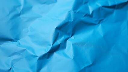 Obraz premium Subtle abstract textures in baby blue paper, Crinkled texture in sky blue background with smooth surface and artistic details