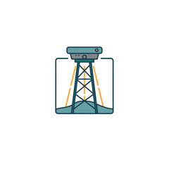 Naklejka premium Landslide Monitoring Lidar Icon