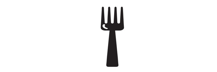 Fork cutlery silhouette isolated icon design, vector illustration  graphic.