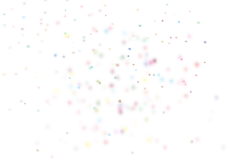 Falling Multicolored Confetti on Transparent Background