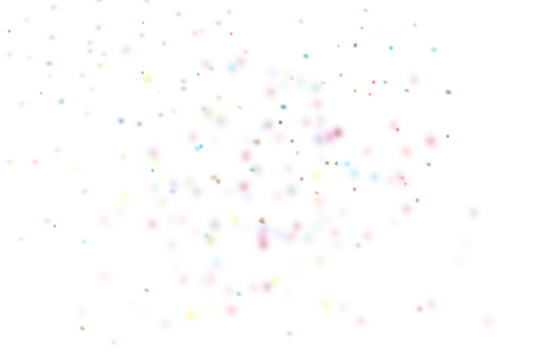 Falling Multicolored Confetti on Transparent Background