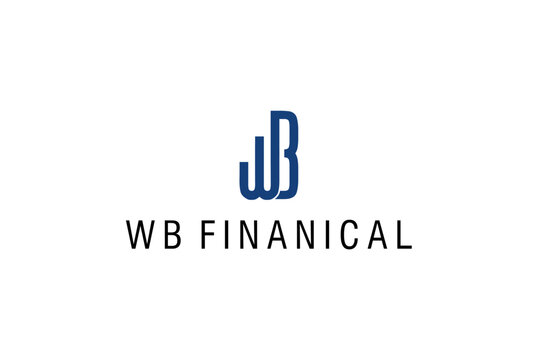 Business Branding letter WB Financial Logo, Corporate Design for Finance Sector
