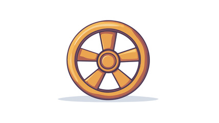 Fototapeta premium Isolated Cartoon Ab Wheel Icon Vector Illustration