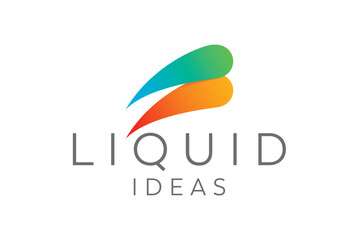 Vibrant Liquid Ideas Logo Symbolizing Innovation and Creativity in Business