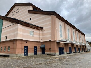 Regentag im Herbst in Oberammergau in den Bayerischen Alpen 
