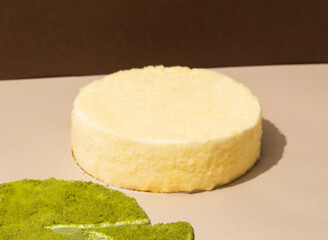 Classic Whole Vanilla Cheesecake Creamy, Smooth, and Ready to Serve side view of Indulgent dessert