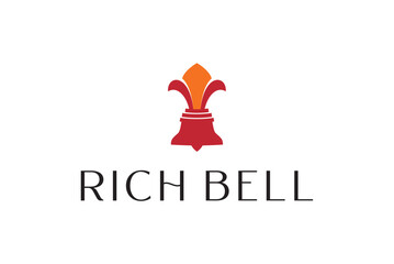 Elegant Fleur-de-lis and Bell Logo Design Rich Bell Branding