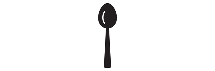 spoon silhouette vector symbol isolated on white background