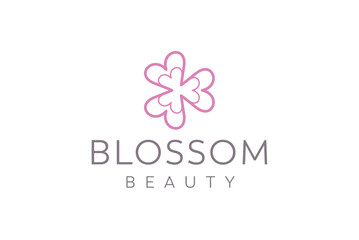 Elegant pink floral abstract graphic symbolizing natural grace, blooming, and delicate aesthetic, perfect for modern wellness and personal care branding.