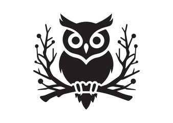 Fototapeta premium Owl silhouette vector illustrator