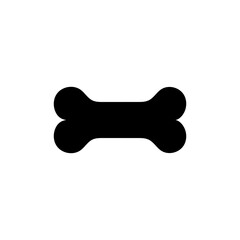 Dog bone icon silhouette vector flat design on white background.