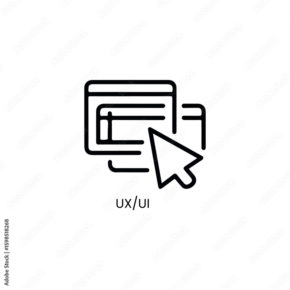 Poster User interface design with cursor interaction icon