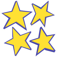 Star cutouts collage paper