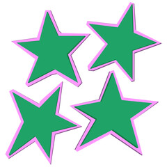 Star cutouts collage paper