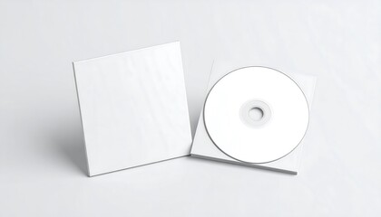 Blank CD case and disc on white background (2)