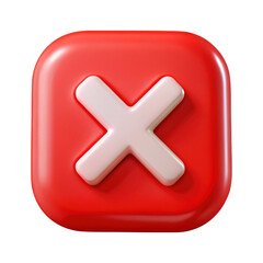 Obraz premium 3d red cross symbol isolated on transparent background