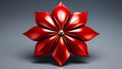 Red flower-like 3D design
