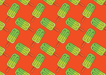 Seamless Ice Cream Pattern – Cute Summer Frozen Dessert Vector Design