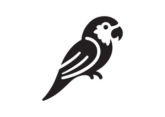 Fototapeta premium Parrot silhouette vector illustration