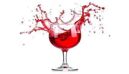Red wine splash in glass (2)