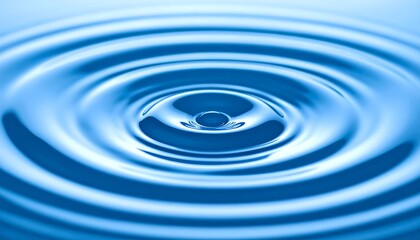 Rippled blue water, concentric circles radiating from a central point