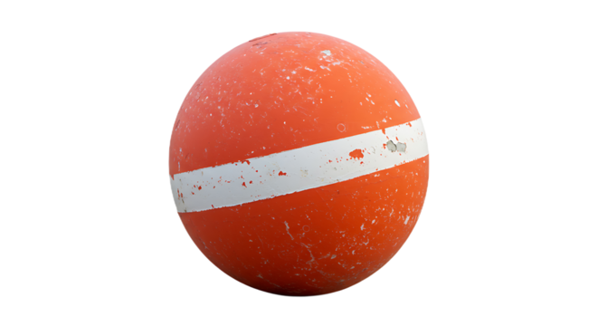 Orange Buoy Isolated on Transparent Background