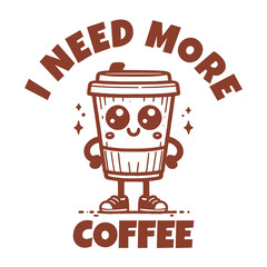 Adorable coffee cup needs more coffee