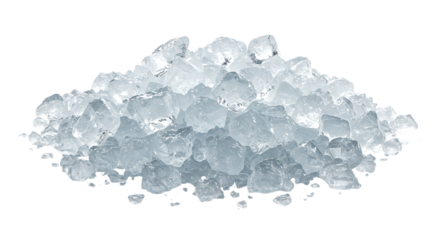 Crushed Ice Isolated on Transparent Background