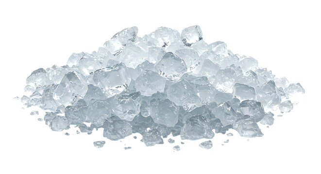 Crushed Ice Isolated on Transparent Background