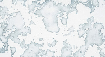 An abstract close-up of a white surface with subtle, irregular grey water stains creating an organic and delicate textured pattern