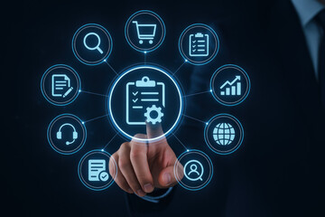 Business and technology concept illustration