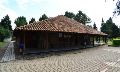 Naklejka premium Gogceli Mosque, located in Samsun, Turkey, was built in the 13th century. It is made entirely of wood.