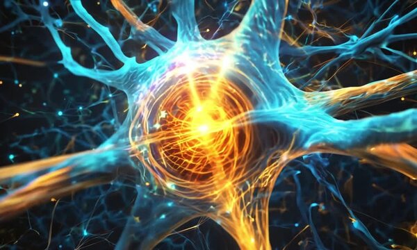 Complex Neuron Network Visualized in Detail