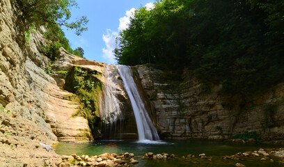 Golalan Waterfall in Samsun, Turkey.