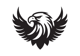 Obraz premium Eagle head silhouette vector illustration