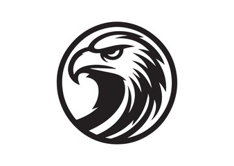 Eagle head silhouette vector illustration