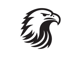 Obraz premium Eagle head silhouette vector illustration