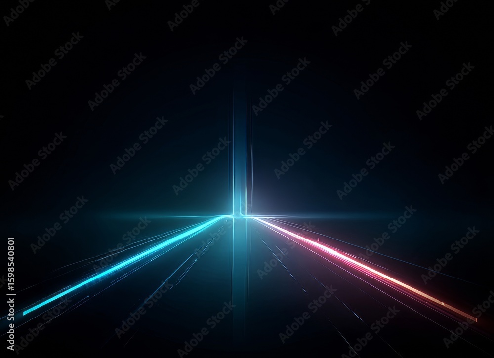 Poster a dynamic composition is created in a double exposure image where an arrow of vibrant light streaks 
