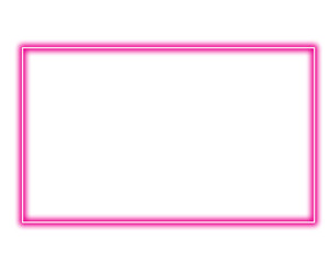 Vibrant pink neon rectangle border 