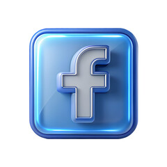 Obraz premium Social media icon line style front view 3d illustration rendering with transparent background 