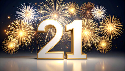 Fireworks with 21st Birthday Celebration.