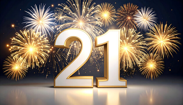 Fireworks with 21st Birthday Celebration.