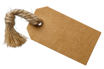 Blank tag isolated on transparent background