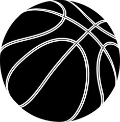 black and white basketball Silhouette 
