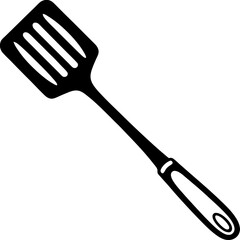 Hand-Drawn Spatula Silhouette vector Illustration