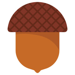 Cute Cartoon Acorn for Fall Season Illustration