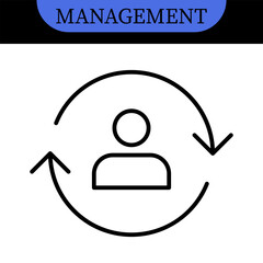 Management Line Editable Icons set. Vector illustration in modern thin line style of business icons: functions, principles, goals, and more. Pictograms and infographics for mobile apps